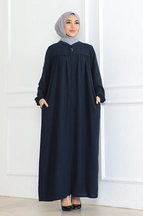 کلاه و ابایا سرمه ای زنانه پنبه ای OKTAYUSTA COLLECTİON - کد 818628764