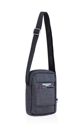 کیف دوشی طوسی مردانه پارچه ای U.S. Polo Assn. - کد 770036816