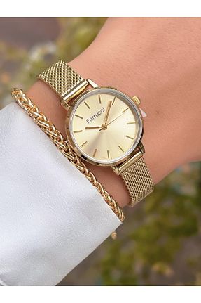 ساعت مچی طلائی زنانه 26-30 میلی متر Ferrucci - کد 771240774