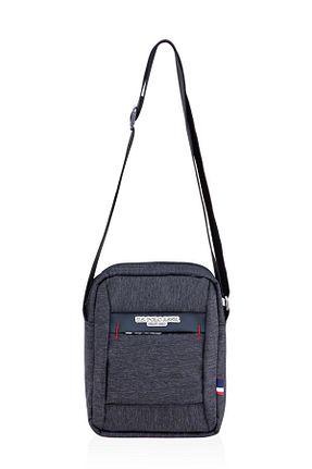 کیف دوشی طوسی مردانه پارچه ای U.S. Polo Assn. - کد 770036816