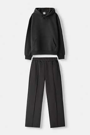 سوئیشرت مشکی مردانه ساده Bershka - کد 884171233