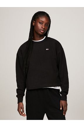 سوئیشرت مشکی زنانه ساده Tommy Jeans - کد 884177725