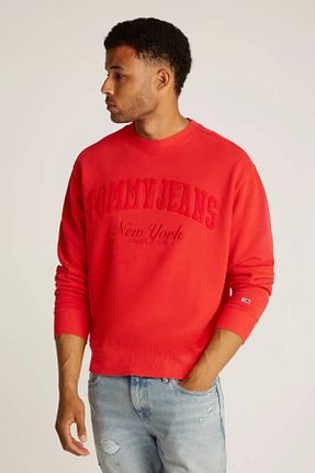 سوئیشرت قرمز مردانه Slogan Tommy Jeans - کد 884177713