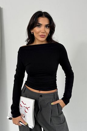 بلوز مشکی زنانه ساده Bipantolon - کد 884181882