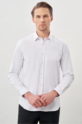 پیراهن سفید مردانه اسلیم فیت İmza - کد 884206428