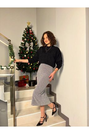 دامن طوسی زنانه Kalem Butik - کد 884227081