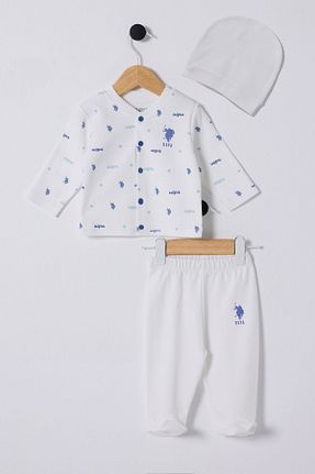 ست نوزادی سفید بچه گانه پنبه ای U.S. Polo Assn. - کد 884232189