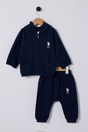 ست نوزادی سرمه ای بچه گانه پنبه ای U.S. Polo Assn. - کد 884231497