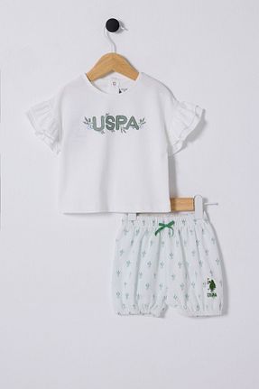 ست نوزادی سفید بچه گانه پنبه ای U.S. Polo Assn. - کد 884232301