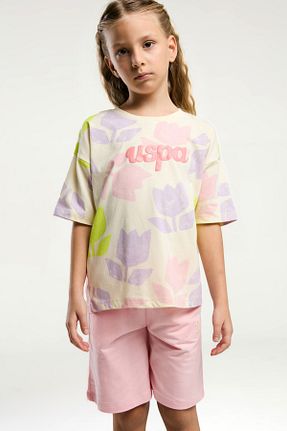 ست بالاتنه و پائین تنه زرد بچه گانه بافت U.S. Polo Assn. - کد 884231068