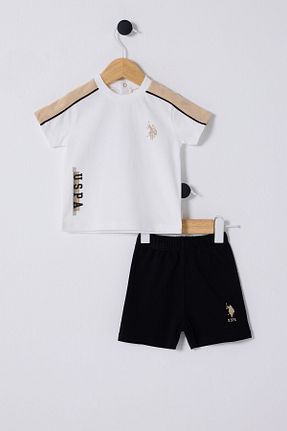 ست نوزادی بژ بچه گانه پنبه ای U.S. Polo Assn. - کد 884229313