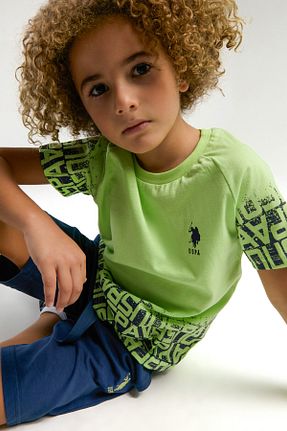 ست بالاتنه و پائین تنه سبز مردانه بافت U.S. Polo Assn. - کد 884230792