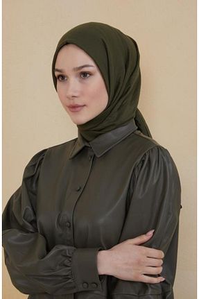 شال خاکی زنانه پنبه ای BURDEN IPEK - کد 174766575