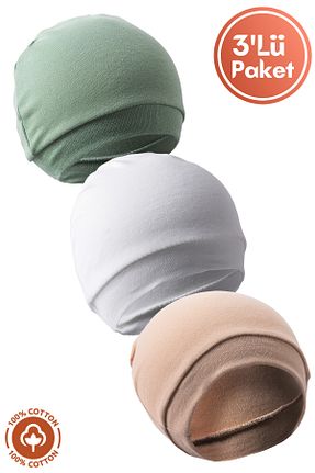 کلاه پشمی سبز بچه گانه پنبه ای Miniel - کد 884222874