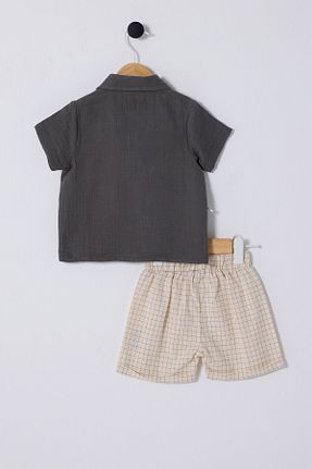 ست نوزادی طوسی بچه گانه پنبه ای U.S. Polo Assn. - کد 884227543