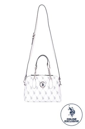 کیف دوشی سفید زنانه پارچه ای U.S. Polo Assn. - کد 84196868