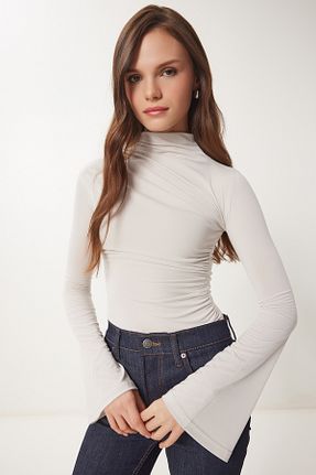 بلوز طوسی زنانه ساده Lovelyİstanbul - کد 884248463