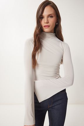 بلوز طوسی زنانه ساده Lovelyİstanbul - کد 884248463