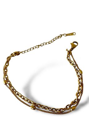 دستبند استیل (فولاد) زرد زنانه استیل (فولاد) Takıştır - کد 884244476