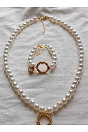 گردنبند مروارید طوسی kayalaraksesuar - کد 884252605
