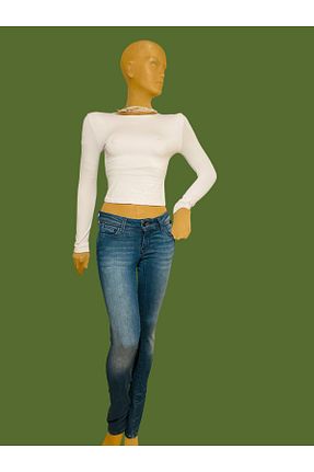 شلوار جین آبی زنانه پاچه تنگ ÖzOksijen - کد 884294762