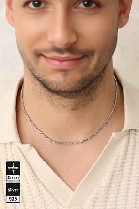 گردنبند نقره مردانه 925 عیار Mios Silver - کد 884304820
