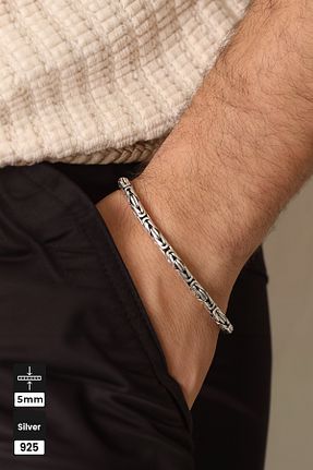 دستبند نقره مردانه 925 عیار Mios Silver - کد 884316172