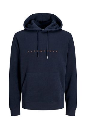سوئیشرت سرمه ای مردانه چاپی Jack & Jones - کد 757336725
