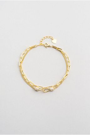 دستبند نقره زرد زنانه 925 عیار So Chic - کد 884259934