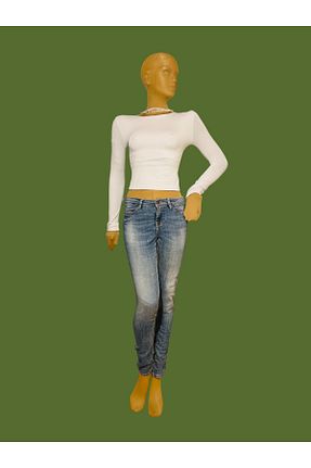 شلوار جین آبی زنانه پاچه تنگ ÖzOksijen - کد 884308905