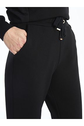 شلوار کرمگن مشکی زنانه Fitted LC Waikiki - کد 884284935