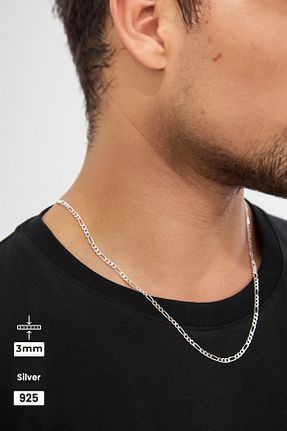 گردنبند نقره رنگی مردانه 925 عیار Mios Silver - کد 812368860