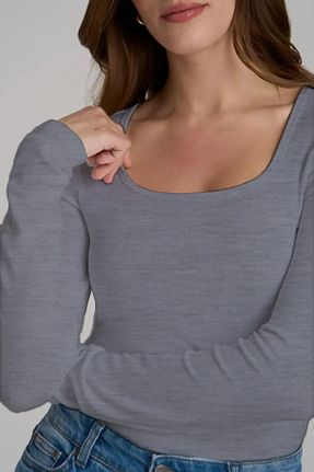 بلوز طوسی زنانه ساده CHEISU - کد 884271884