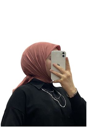 روسری صورتی کرپ ساتن ابریشم Harem - کد 884375031