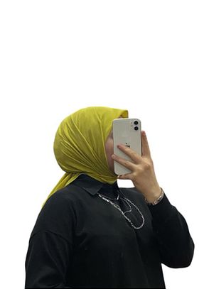 روسری سبز کرپ ساتن ابریشم Harem - کد 884374953