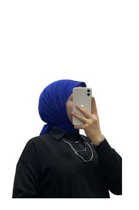 روسری سرمه ای کرپ ساتن ابریشم Harem - کد 884375006