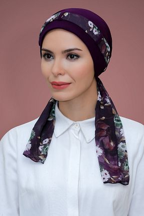 کلاه شنای حجاب بنفش زنانه HÜRREM BONE - کد 215075500