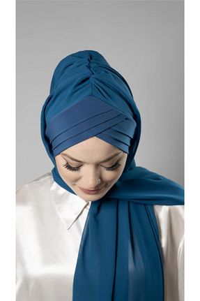 شال آبی زنانه شیفون HÜRREM BONE - کد 772248859