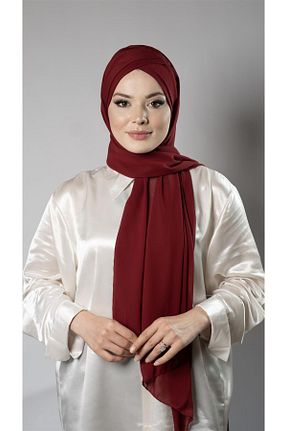 شال زرشکی زنانه شیفون HÜRREM BONE - کد 209132829