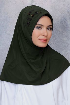 روسری خاکی ساده HÜRREM BONE - کد 208553886