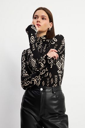بادی رنگی زنانه یقه نیم ماهیگیر Bipantolon - کد 884380836
