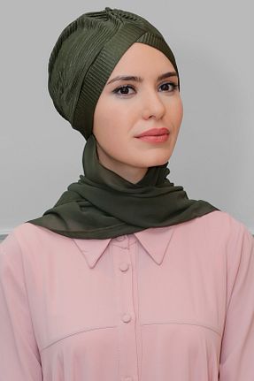 کلاه شنای حجاب خاکی زنانه HÜRREM BONE - کد 215077430