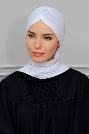 کلاه شنای حجاب سفید زنانه HÜRREM BONE - کد 215075532