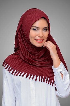 روسری زرشکی ساده HÜRREM BONE - کد 208555443