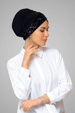 کلاه شنای حجاب مشکی زنانه HÜRREM BONE - کد 347618464