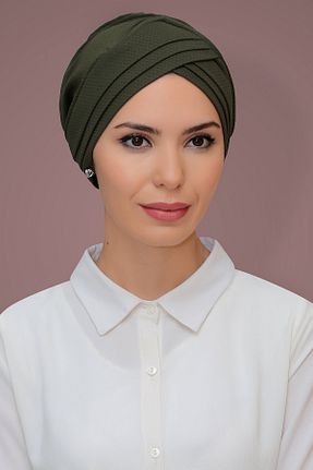 کلاه شنای حجاب خاکی زنانه HÜRREM BONE - کد 215075158