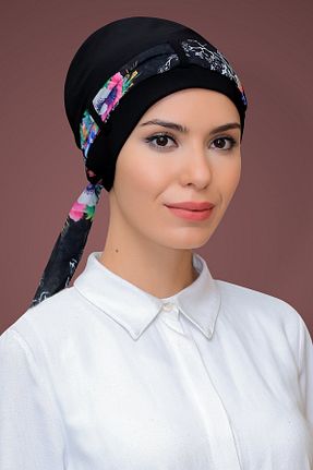 کلاه شنای حجاب مشکی زنانه HÜRREM BONE - کد 215075689