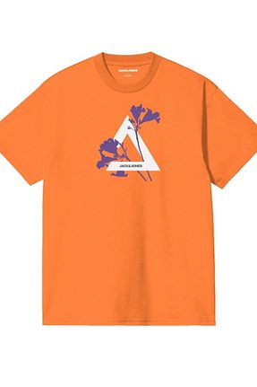 تیشرت نارنجی مردانه اسلیم فیت Jack & Jones - کد 837526444