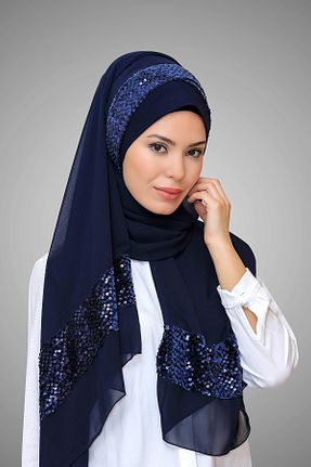 شال سرمه ای زنانه HÜRREM BONE - کد 209129147