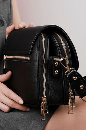 کیف دوشی مشکی زنانه چرم مصنوعی LAL SHOES & BAGS - کد 884384273